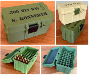 Munitionsbox .300 WIN MAG Ammo Box Patronen Wiederladen 50 Schuss personalisierbar abschließbar