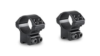 HAWKE - Match Ringmontagen Aluminium 1'' Zoll 25,4mm Mittelrohr für 9-11mm Schiene Bauhöhe MEDI 13mm