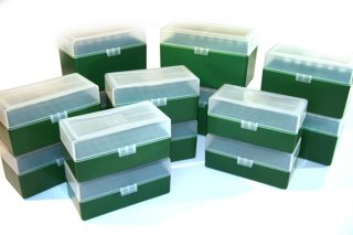 36er Patronenbox Munitionsbox m. Scharnier MEGALINE SH00 für 36 Patronen Short Magnum / AA Batterien