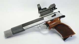 Halbautomatische Pistole Erma ESP 85 A mit Red-Dot, Kal. .22lr