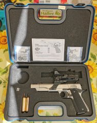 Luftpistole Colt 1911 A1 "Gold Cup" mit Kompensator und Rotpunkt-Visier