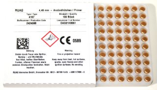 100 Stück - GECO Small Rifle #4157 Ambossanzündhütchen MADE IN GERMANY! 4,45mm Primer S.R. #400 BR4