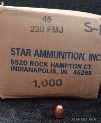 1000 Geschosse Kal. .45 ACP 230 FMJ