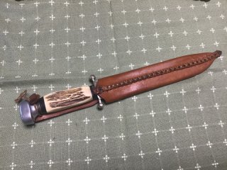 1 Bowi Messer „Anton Wingen Othello Solingen mit Sägerücken Klinge 21cm