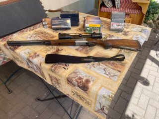 Blaser Büchsdrilling D99 Trio Links Kaliber .30R, 7x57R, .22Hornet