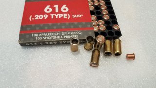 *** 6x *** REDUZIERHÜLSEN *** ,9mm RK auf 209 Zünder /Zündhütchen ,für 9mm SchreckschussRevolver
