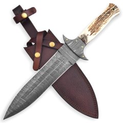 Handmade Damascus Knife Hunting/Bowie/Skinner Knife Eines der schönsten angebotenen Damast