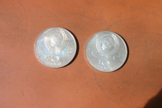 Silbermünzen 2 x 10 Rubel Olympiade Moskau 1980