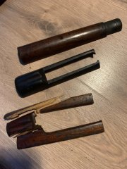 Militaria WW2 Konvolut Holzreste HAndschutz Mauser Export G98, 98k, k98, k98k, K98/43 NICHT G43