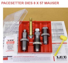 LEE 3-Die-Pacesetter LangwaffenMatrizensatz-SET FullLength 8x57 Mauser 8mm x 57 IRS 8x57IS JS #90544
