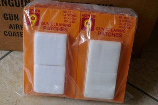 Reinigungspatches von Hoppes für Kal. .38 bis .45 und .410 bis .20