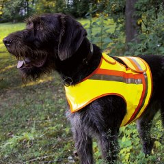 REFLEKTORWESTE Signalweste für Hunde | aus einem Stück gefertigt, waschbar | Größe 4: Vorstehhunde