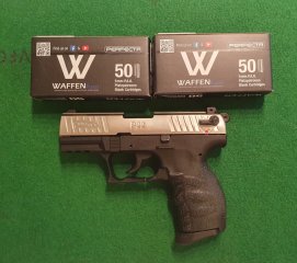 Walther P22Q vernickelt mit 100 Patronen alles neu