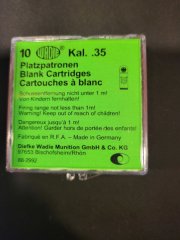 Wadie Knallpatronen Cal. 35 10 Stück, grüne Packung