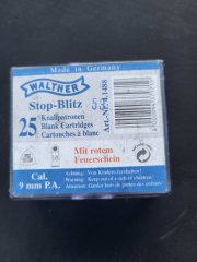 Walther Pro Secur Stop-Blitz Patr. Cal. 9mm PA.