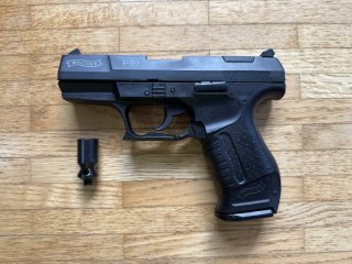 Walter P99 Schreckschusspistole 9mm PTB 762 schwarz Schreckschuss Pistole guter Zustand!