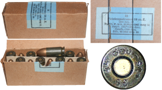 Wehrmacht Päckchen 9 mm Pistolenpatronen 08 m E