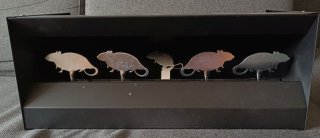 Kugelfang / Pendelkasten Motiv Ratte für Luftgewehr