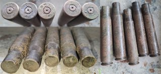 5 leere Patronenhülsen .50-BMG WK2 12,7×99 DEKO