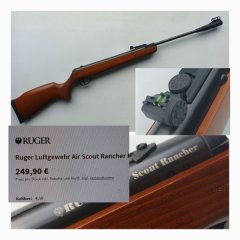 Ruger Air Scout Rancher **** Kal. 4,5 mm (.177) Diabolo **** Luftgewehr **** NP: 249,90 EUR !!!