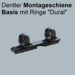 Dentler Montageschiene Basis mit passenden Ringen "Dural" Neu
