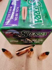 .308/.30/168 grs TMK Sierra Geschosse 100 stk No.7768 # SSZ Berka
