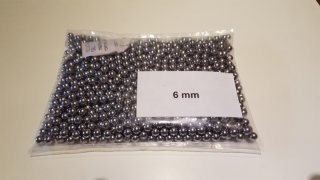 1 Kilo Stahlkugeln 6mm 1100st.