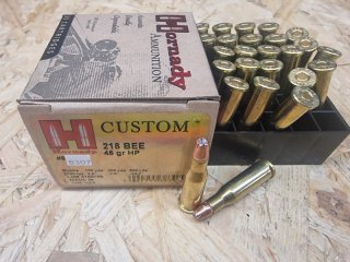 .218 BEE Hornady Custom/45grs HP 25stk. No. 8307