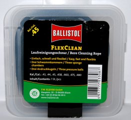 BALLISTOL Laufreinigungsschnur FLEX CLEAN > perfekt Kalibergenau für Pistole Büchse .45 .44 45-70