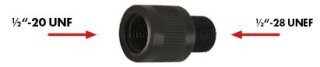 013483 ANSCHÜTZ, Laufzubehör Gewindeadapter von 1/2"-20 UNF auf 1/2"-28 UNEF NEU