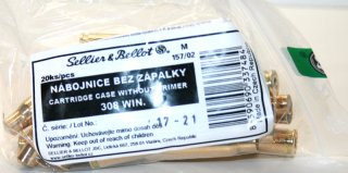 20 Stück S&B | Sellier&Bellot Wiederladehülsen S+B .308 WIN. NEU Messing Boxer o. Zünder #V337482