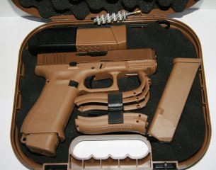 NEUHEIT: GLOCK 19X Pistole 9mm Luger (9x19) Marksman Barrel | coyote / Gold /sand SOFORT VERFÜGBAR