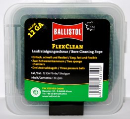 BALLISTOL Laufreinigungsschnur "FLEX CLEAN" > perfekt Kalibergenau für Flinte Kaliber 12GA 12/70 12
