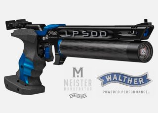 PRESSLUFTPISTOLE WALTHER LP500-E EXPERT - BLAU - ELEKTRONISCHER ABZUG - MEISTERMANUFAKTUR