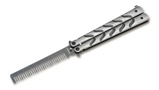 1 x BÖKER MAGNUM BALICOMB > Kamm aus Edelstahl in Butterlfy Optik Balisongmesser Imitat Faltmesser !