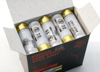 25 Schuss GECO Competition BUCK SHOT 12/65 MM 27g IPSC Posten Schrot Munition 9 Pellets / Kugeln 8MM