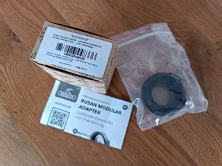 Rusan Klemmadatper 57mm + Rusan Konnektor M33.5x0,75 - für Nitehog Viper/Guide usw.