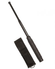 Teleskop Schlagstock 16,5/41cm SCHWARZ + Holster