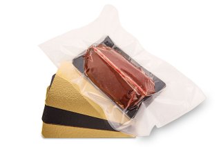 LANDIG Lachsbretter Knochenschutz schwarz/gold > für VAKUUM Beutel Lebensmittelecht 5 St. 21 x 57 cm