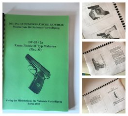 Nachdruck NVA Dienstvorschrift in deutsch Pistole Makarov Makarow DDR Volksarmee 9x18mm