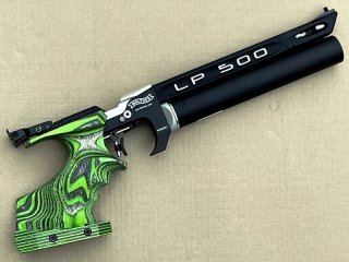 PRESSLUFTPISTOLE WALTHER LP500 EXPERT "GREEN PEPPER" - 1 X Alu-Kartusche