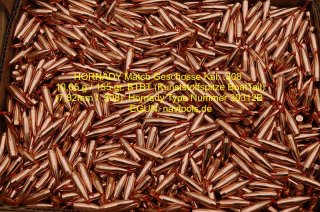 ORIGINAL HORNADY GESCHOSSE TYP: A-MAX Match Boat Tail Kaliber .30 / DIA .308 - 155 Grain 10,0 Gramm