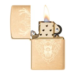 Original ZIPPO Benzinfeuerzeug "ZIPPO" made in USA Benzin Sturmfeuerzeug MOTIV JAGD HIRSCH ! Messing