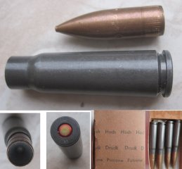 DEKO 1 Stück Beschuß Patrone aus DDR - Fertigung 7,62x39 Kalaschnikow 1