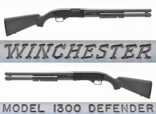 WINCHESTER 1300 " DEFENDER " Pump Action / VS Rep.- Flinte im Kaliber 12/76 Magnum