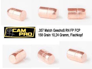 9mm .355 117 gr FCP RN Campro 9mm Luger Parabellum