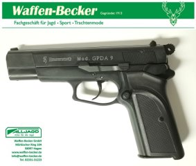 Schreckschusspistole Browning GPDA9 High Power schwarz, Kal. 9mm PAK ---NEUWARE!!!---