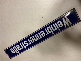 Dt.Reich Weinbrenner Straße Email Schild No Bowie Messer