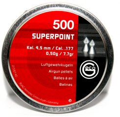 500 Stück GECO S-Point Luftgewehr Diabolos 4,5mm/.177 | 500 Schuss Druckluft/CO2/Airgun SPITZ Point