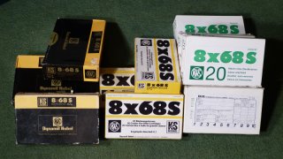 8x68S von RWS mit 11,7 g KS Geschoß aus Nachlaß in gutem Zustand, uneingeschränkt verwendbar, Versan